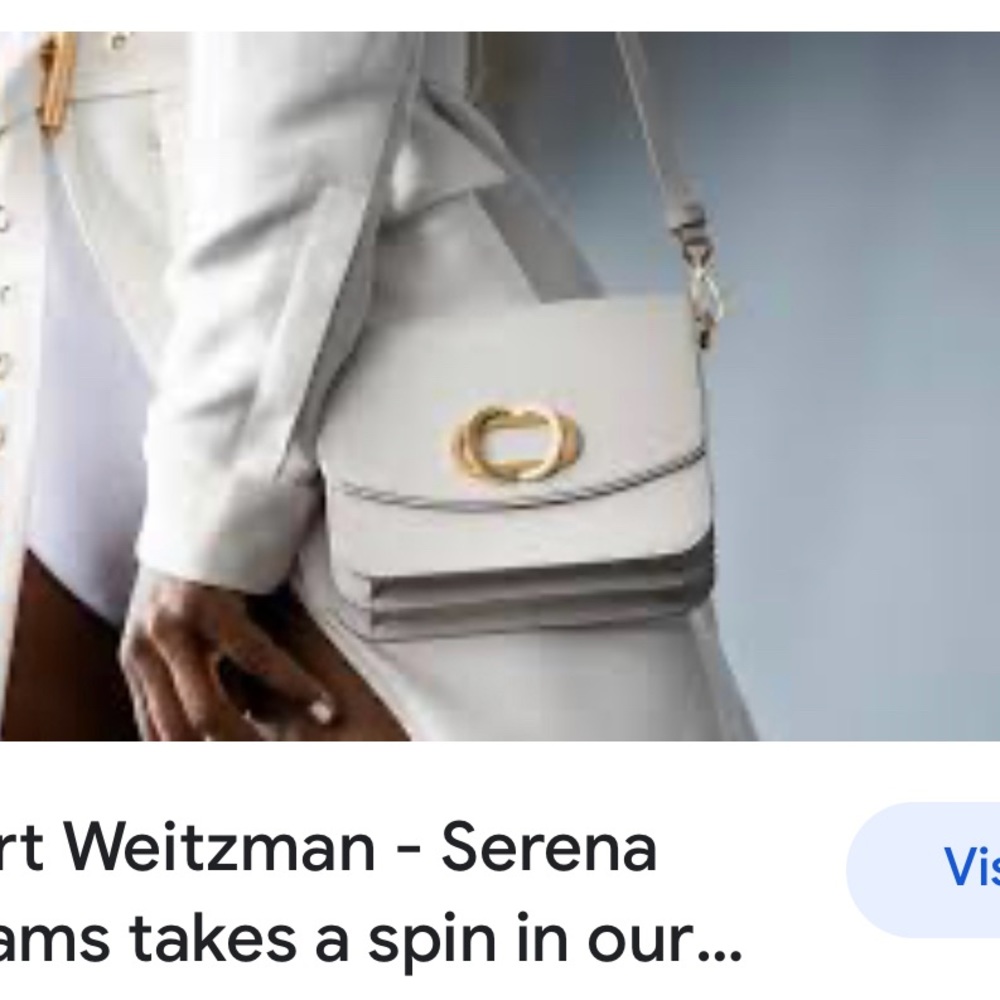 Brand new Stuart Weitzman bag in white and Good hardware